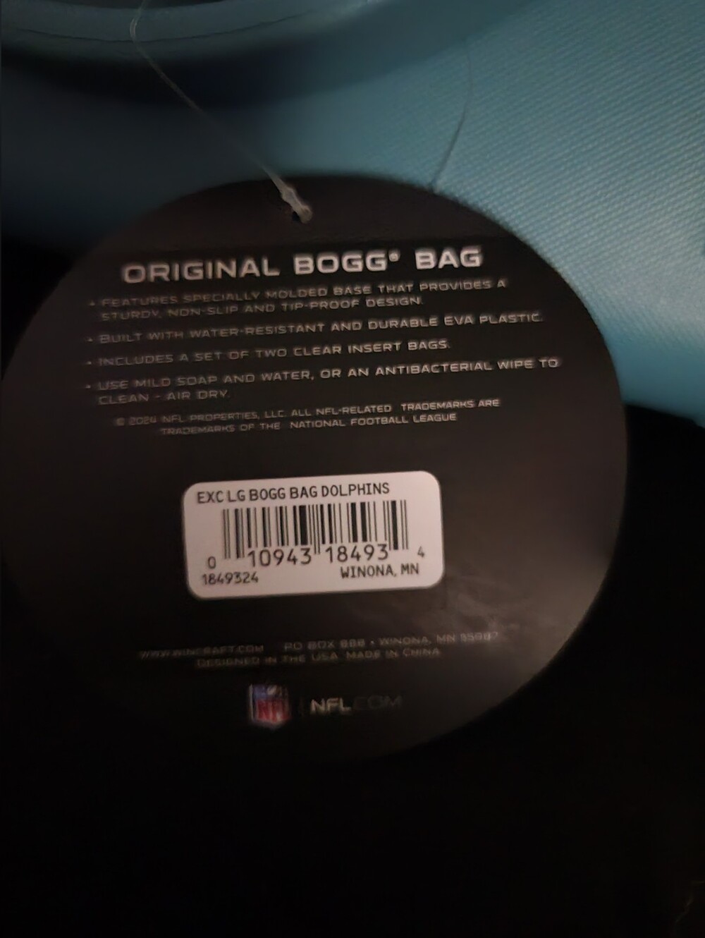 Bogg Bag NFL Miami Dolphins Teal Tote XL - Picture 3 of 8